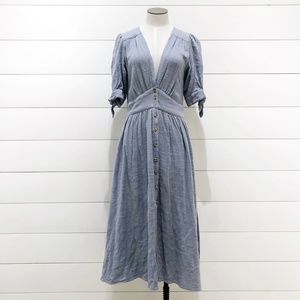 Free People Love of my Life Midi Dress Light Blue